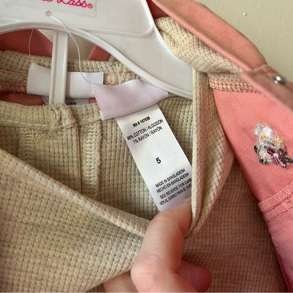 Little Lass Girls Floral Hooded Vest Outfit Set Size 5 Cottagecore Boho NWOT - Picture 5 of 8